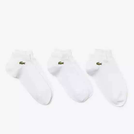 LACOSTE BEYAZ NAKIŞLI BİLEK ÇORAP 1 ÇİFT