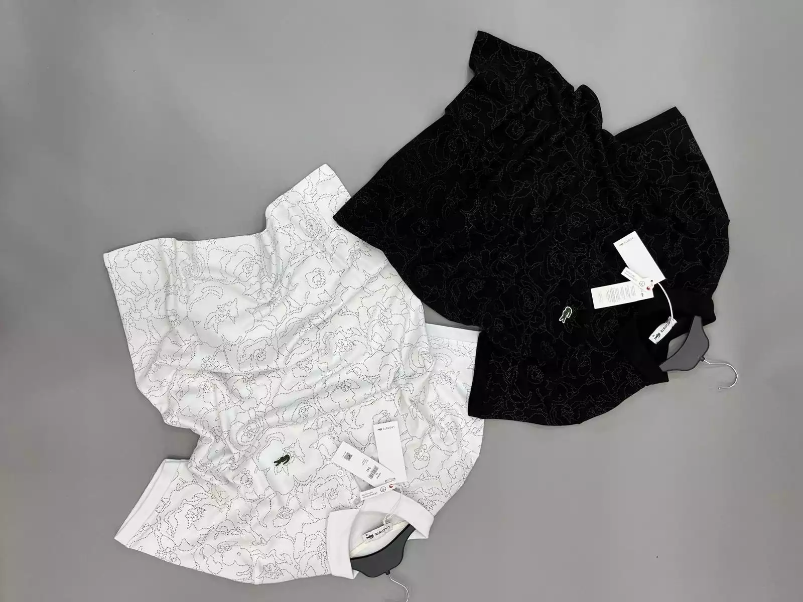 LACOSTE POLO YAKA DESENLİ BEYAZ UNİSEX TİŞÖRT
