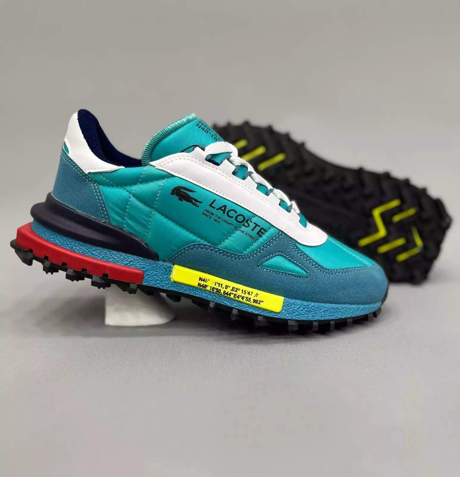 LACOSTE ELİTE ACTİVE TURKUAZ BEYAZ ERKEK SPOR AYAKKABI