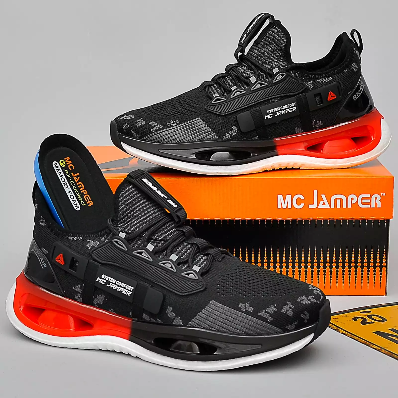 MC JAMPER 2195 SİYAH KIRMIZI ERKEK SPOR AYAKKABI