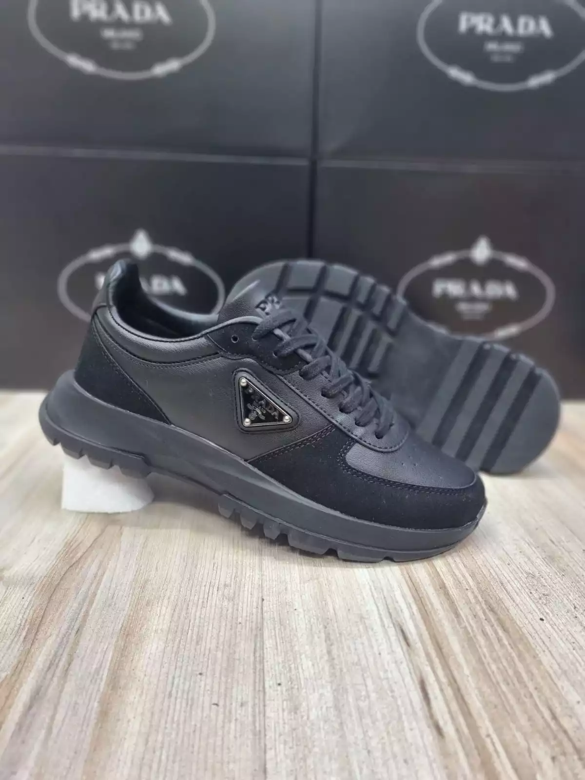 PRADA SİYAH ERKEK SPOR AYAKKABI