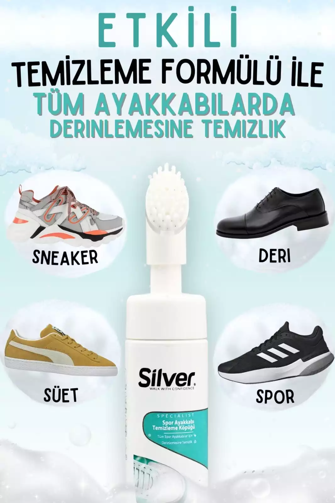 SİLVER AYAKKABI TEMİZLEYİCİ KÖPÜK 