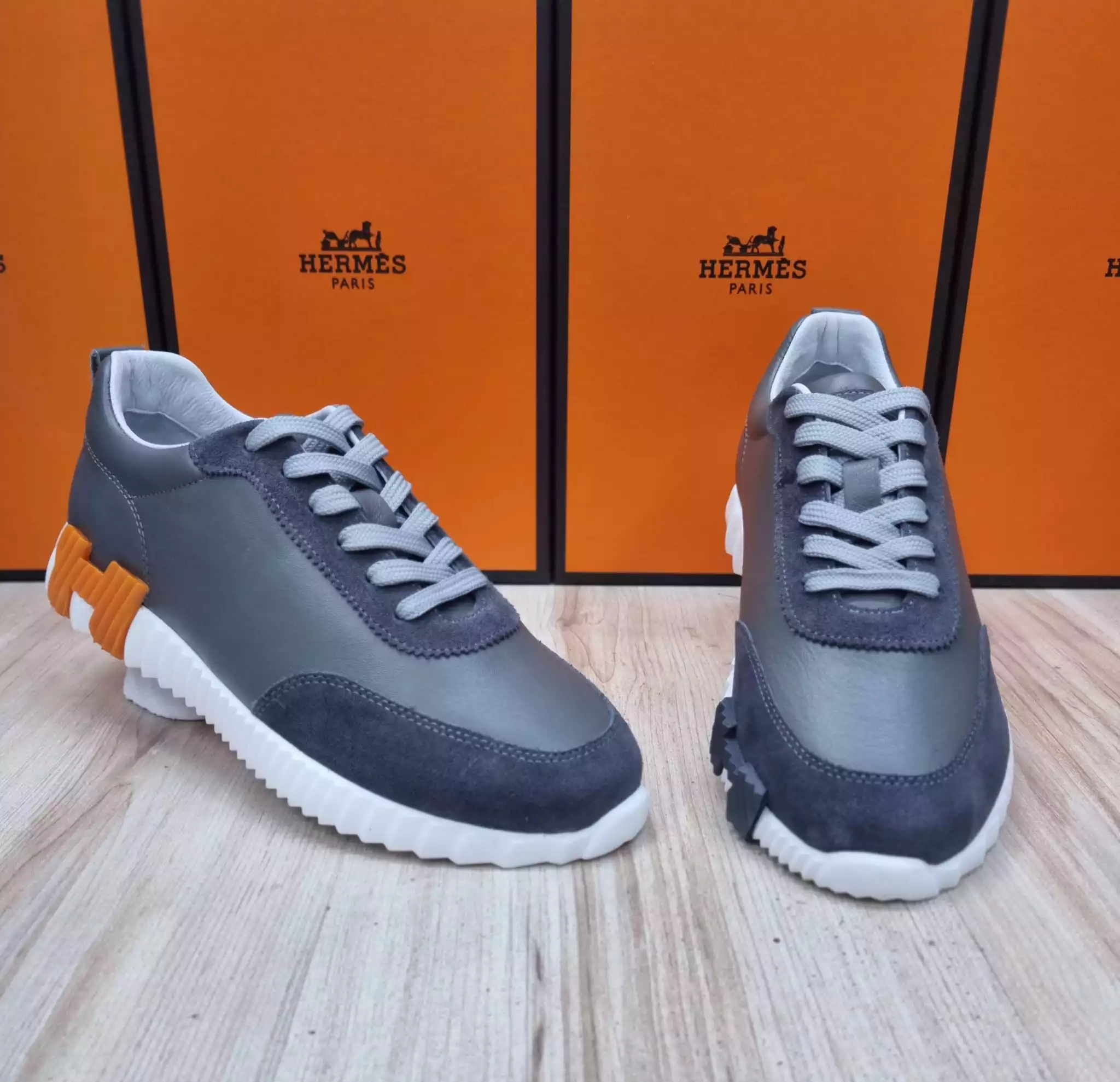 HERMES GRİ TURUNCU ERKEK SPOR AYAKKABI