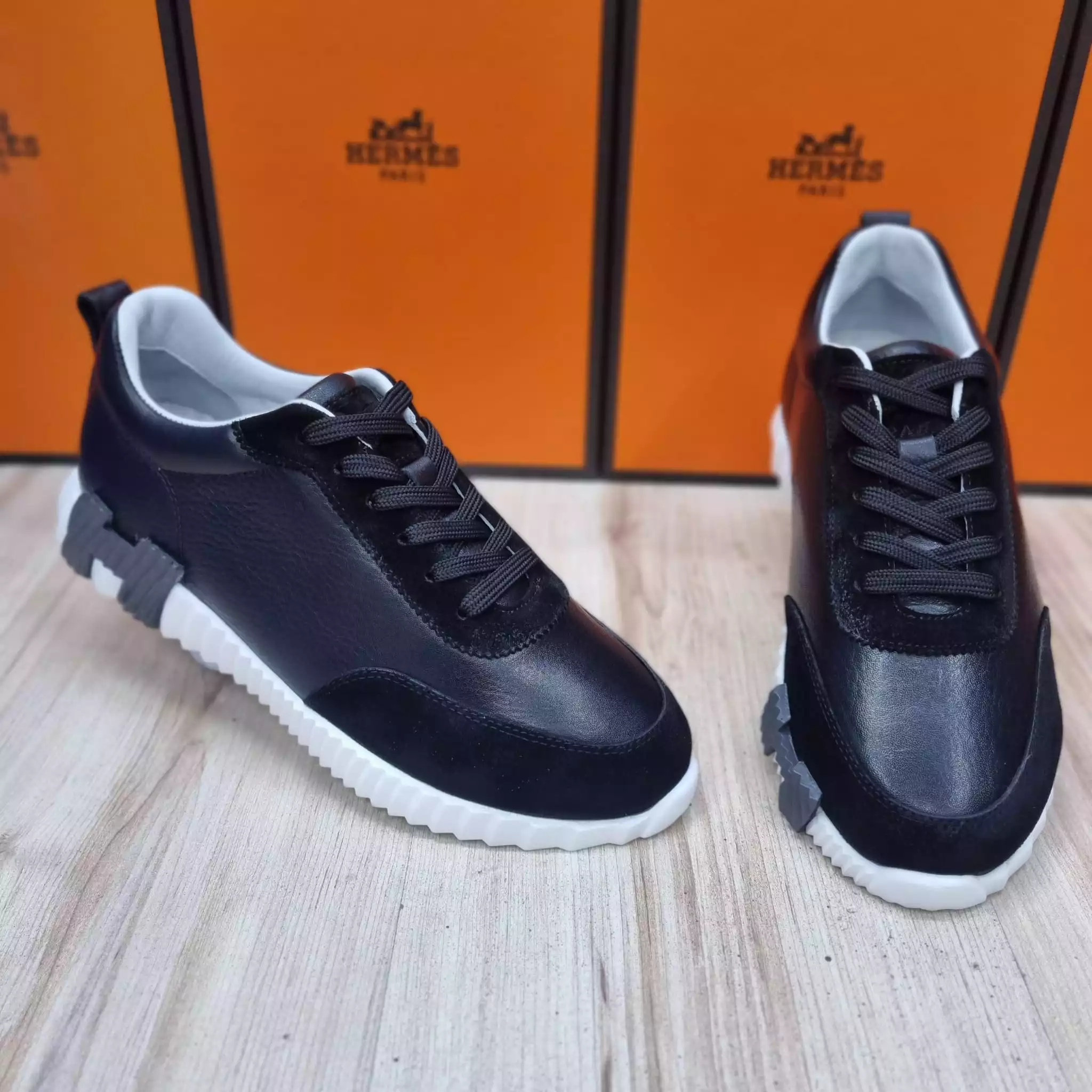 HERMES SİYAH ERKEK SPOR AYAKKABI
