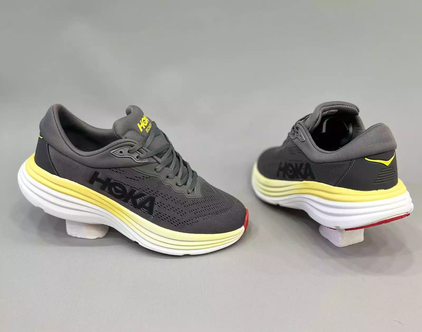 HOKA FÜME SARI BEYAZ ERKEK SPOR AYAKKABI