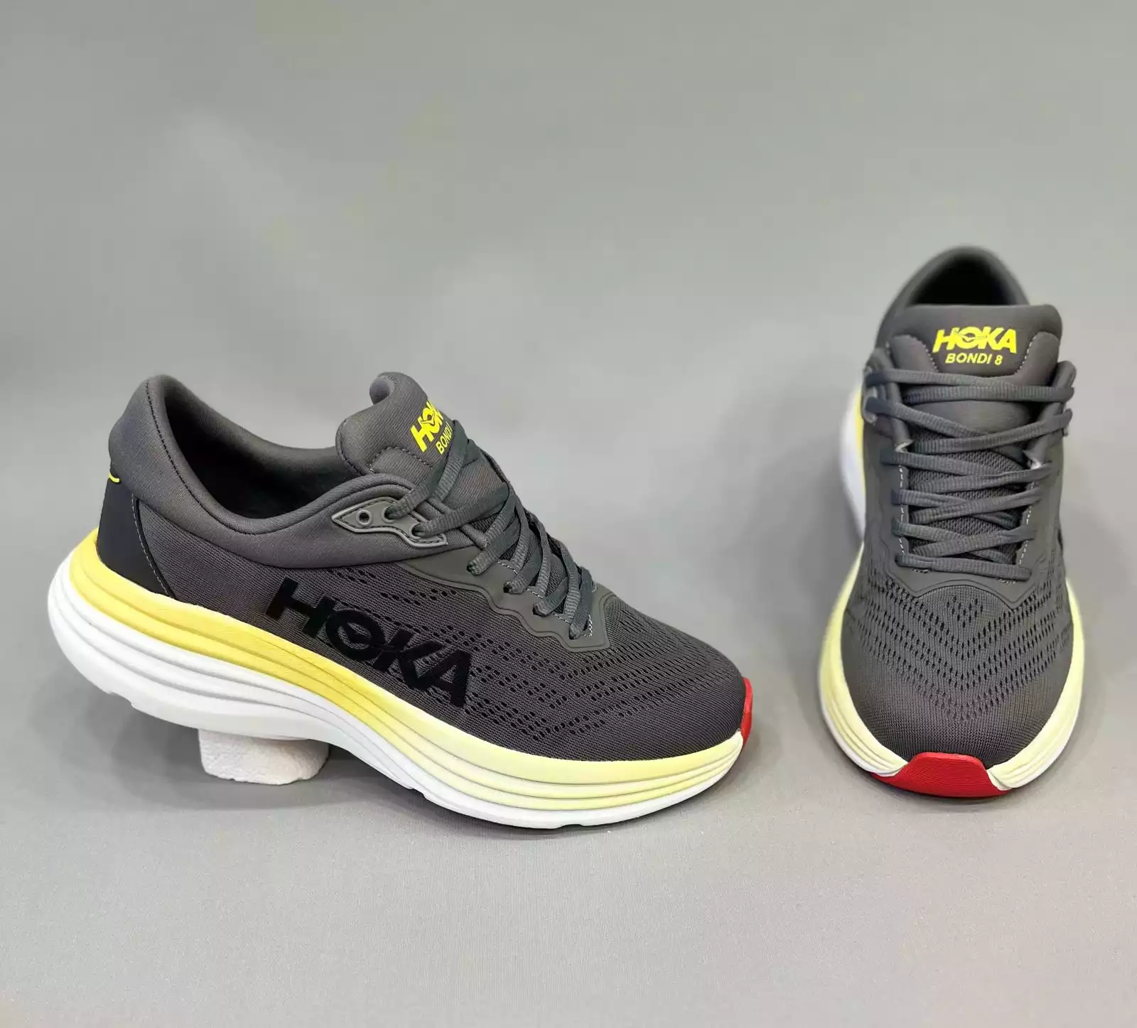 HOKA FÜME SARI BEYAZ ERKEK SPOR AYAKKABI