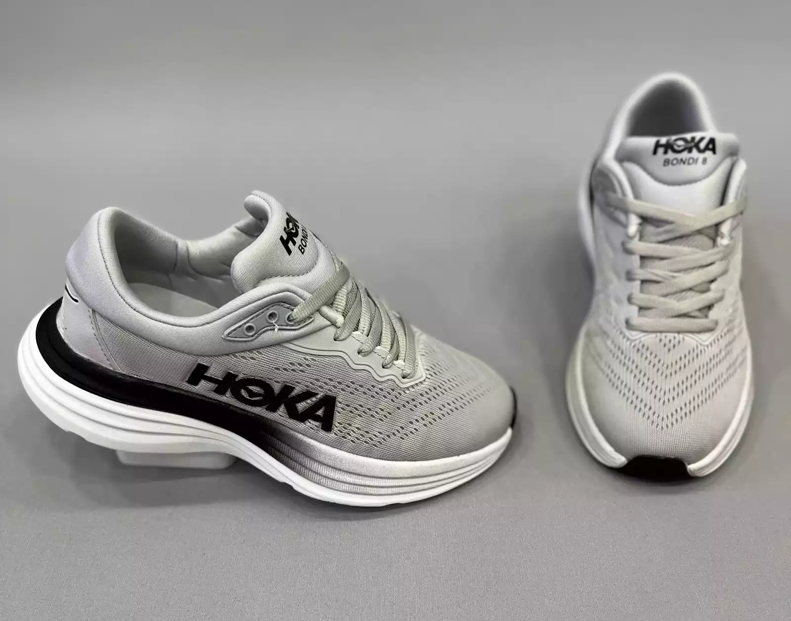 HOKA GRİ BEYAZ KADIN SPOR AYAKKABI