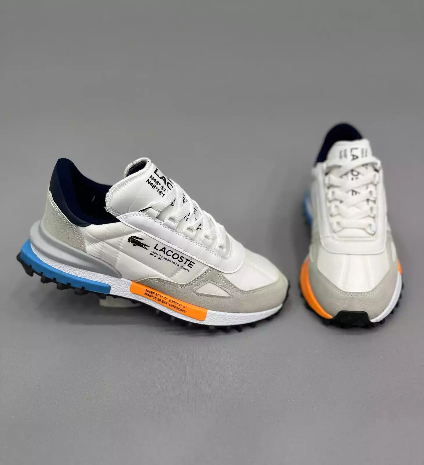 LACOSTE ELİTE ACTİVE BEYAZ TURUNCU ERKEK SPOR AYAKKABI